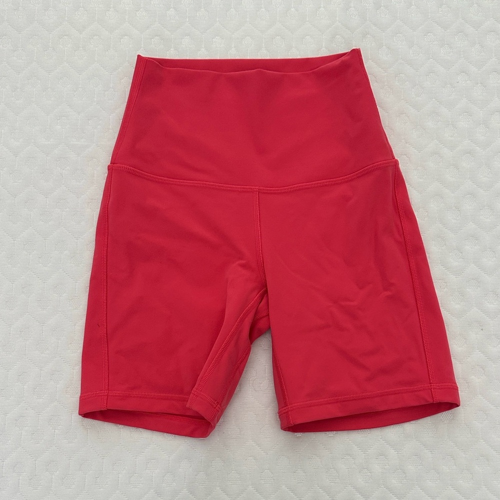 Lululemon Align High-Rise 6” Short Size 2 Pink Coral Bike Biker Training Shorts